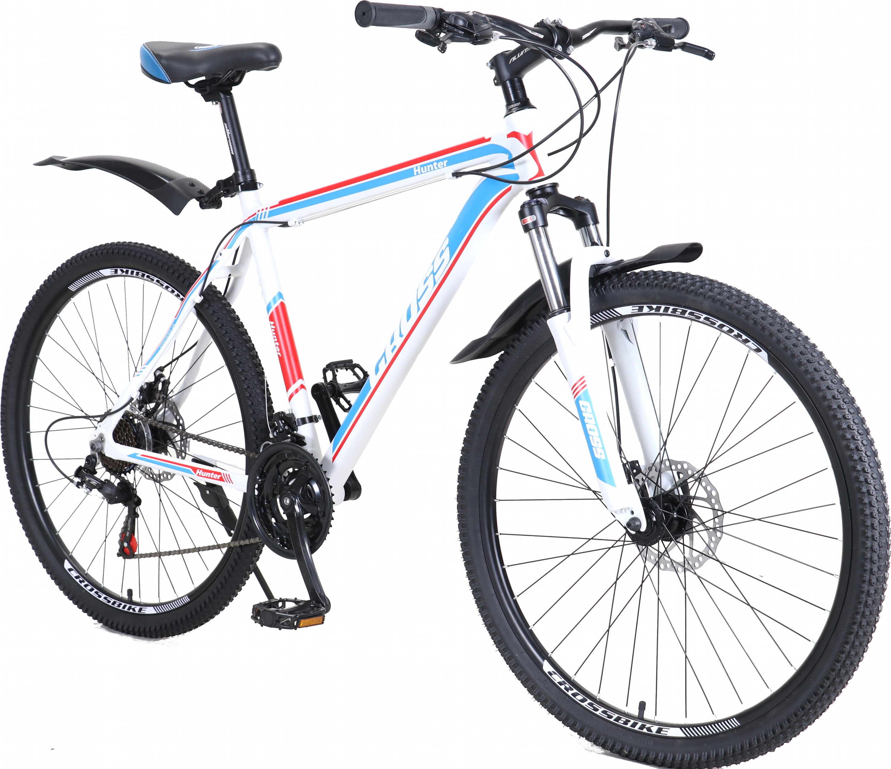 

Велосипед Cross Hunter 29" 22" 2021 White-blue-red (29CJAS21-003403)