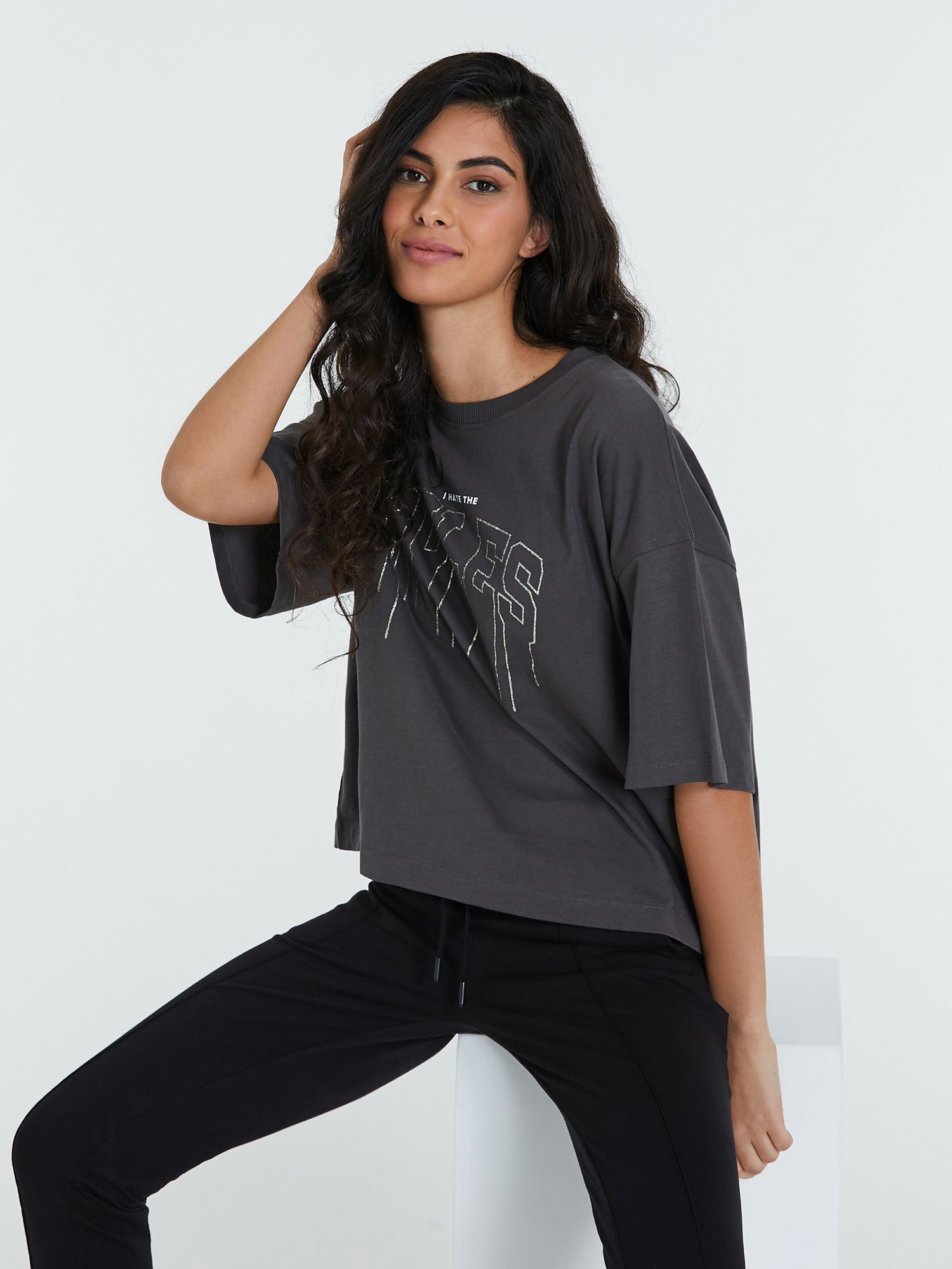 

Футболка Piazza Italia 31260-45 L-XL Anthracite
