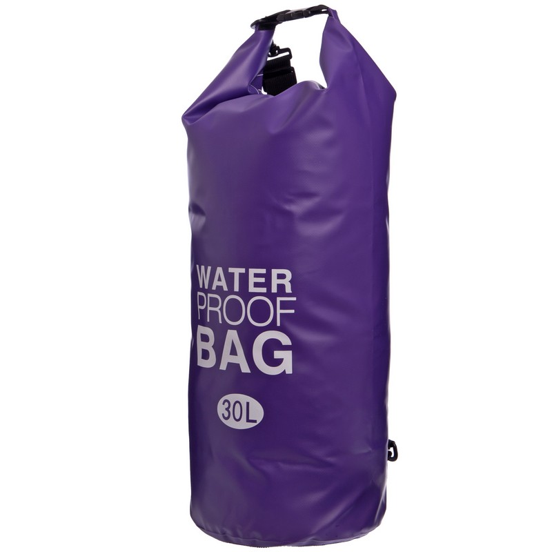 

Водонепроницаемый гермомешок с плечевым ремнем Waterproof Bag 30л фиолетовый TY-6878-30