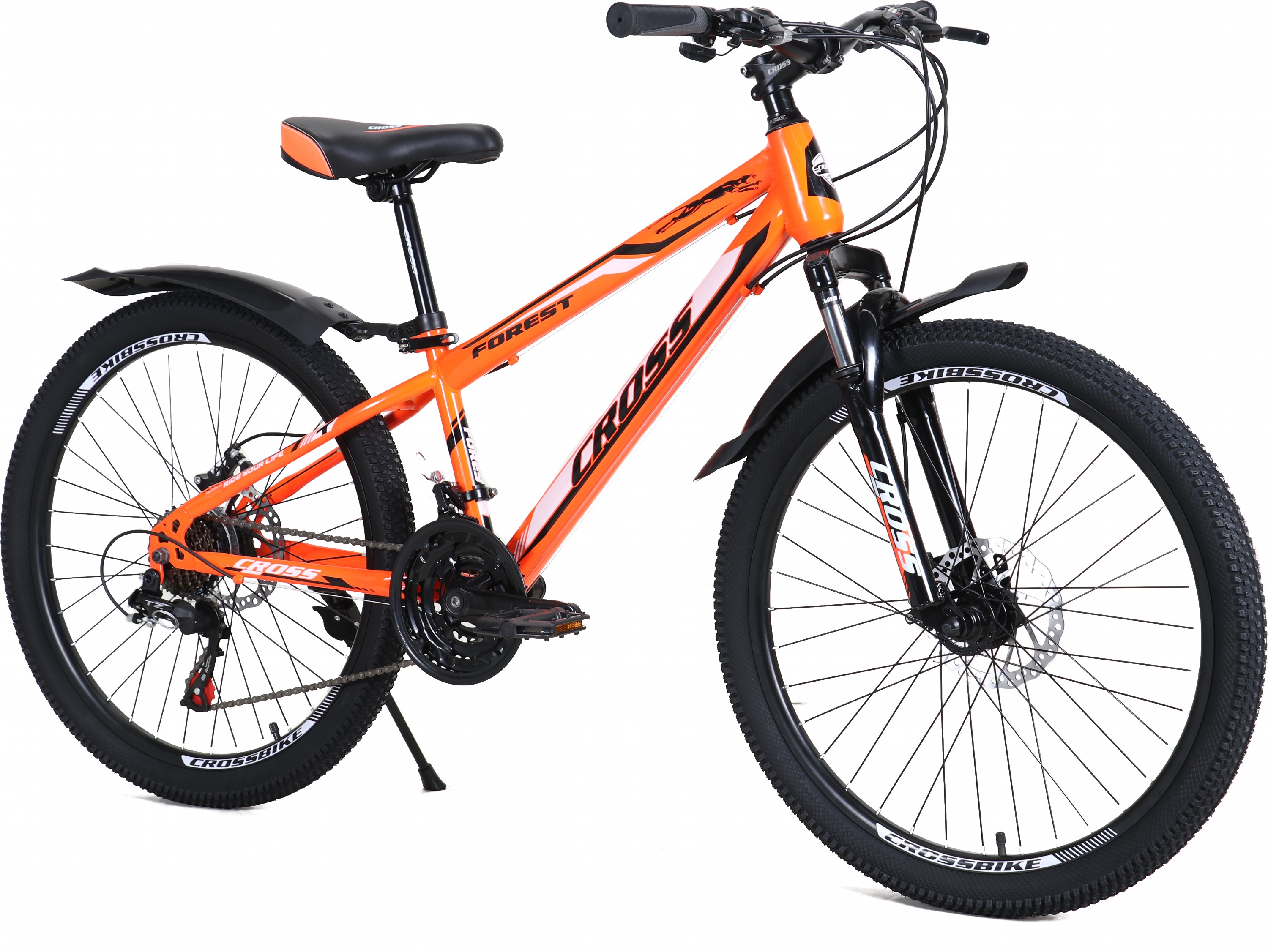 

Велосипед Cross Forest 24" 12" 2021 Orange-black-white (24CWS21-003315)