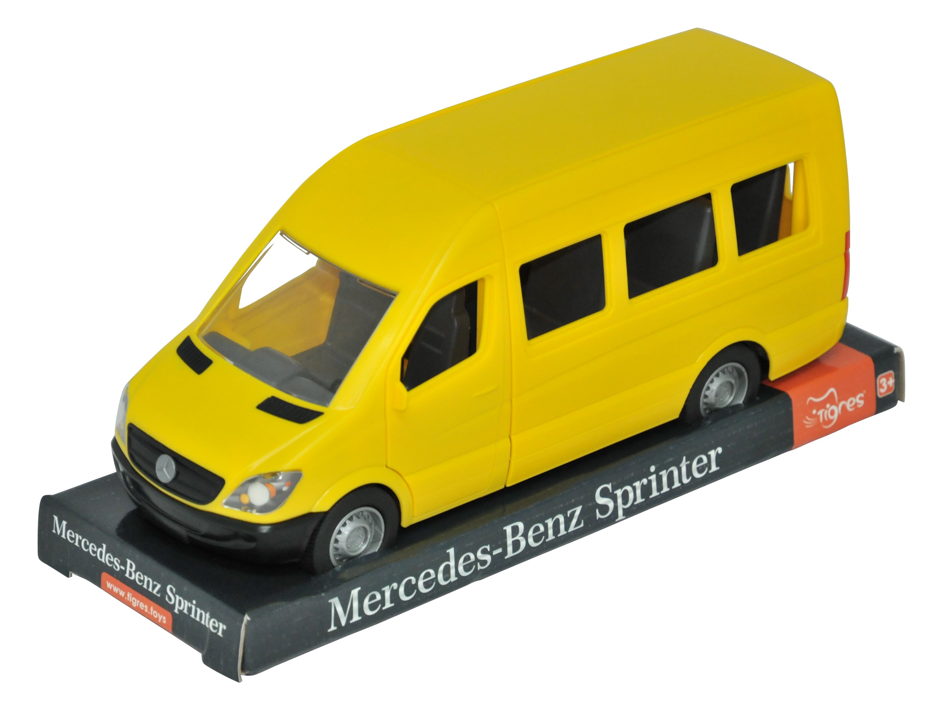 

Автомобиль Tigres Mercedes-Benz Sprinter пассажирский на планшете Желтый (39716)