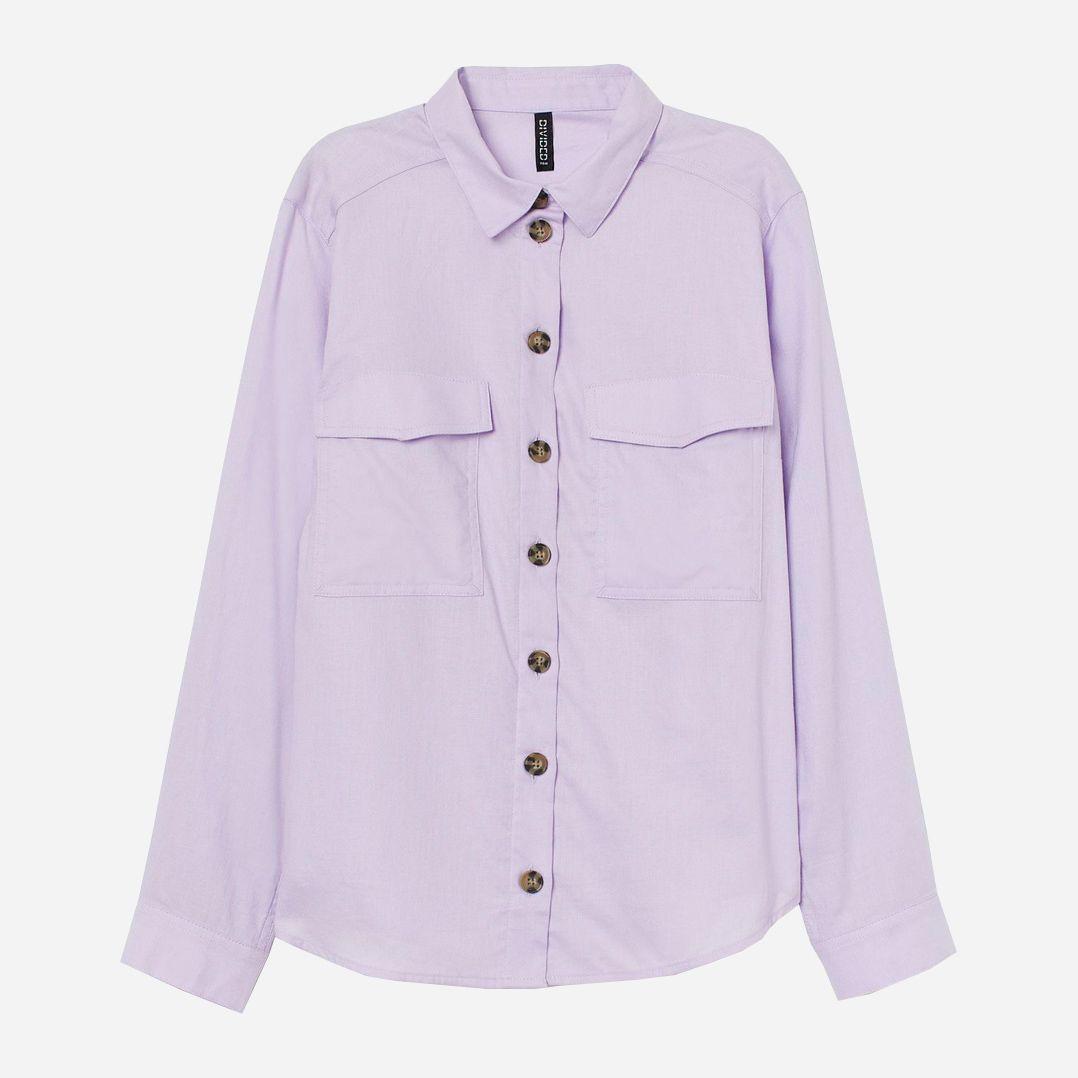 

Рубашка H&M 0689365 36 Светло-фиолетовая