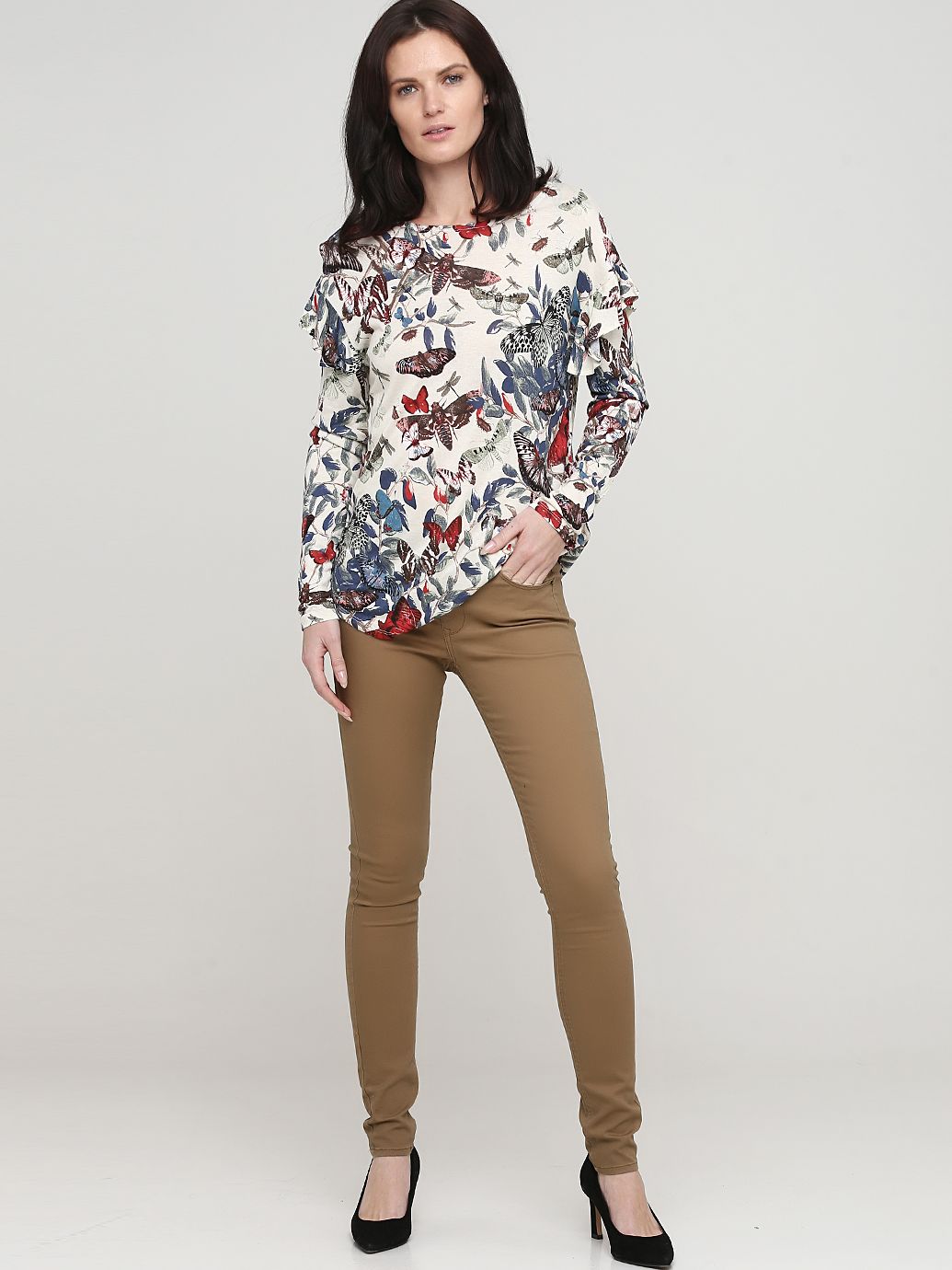 

Брюки H&M 0-1000  Темно-бежевые, Брюки H&M 0-1000 38 Темно-бежевые
