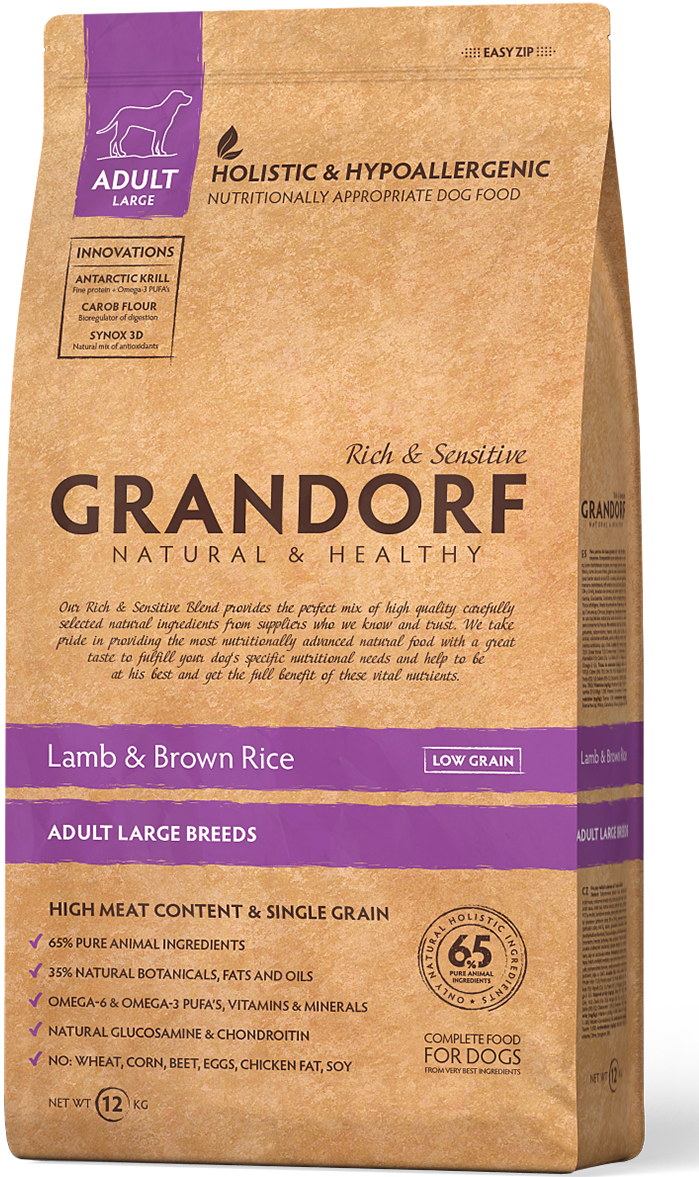 

Сухой корм для собак Grandorf Sensitive Care Holistic Lamb & Rice Adult Large Breed 3 кг (7037)