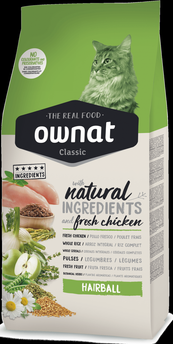 

Сухой корм для котов Ownat Classic Hairball 4 кг (16228)