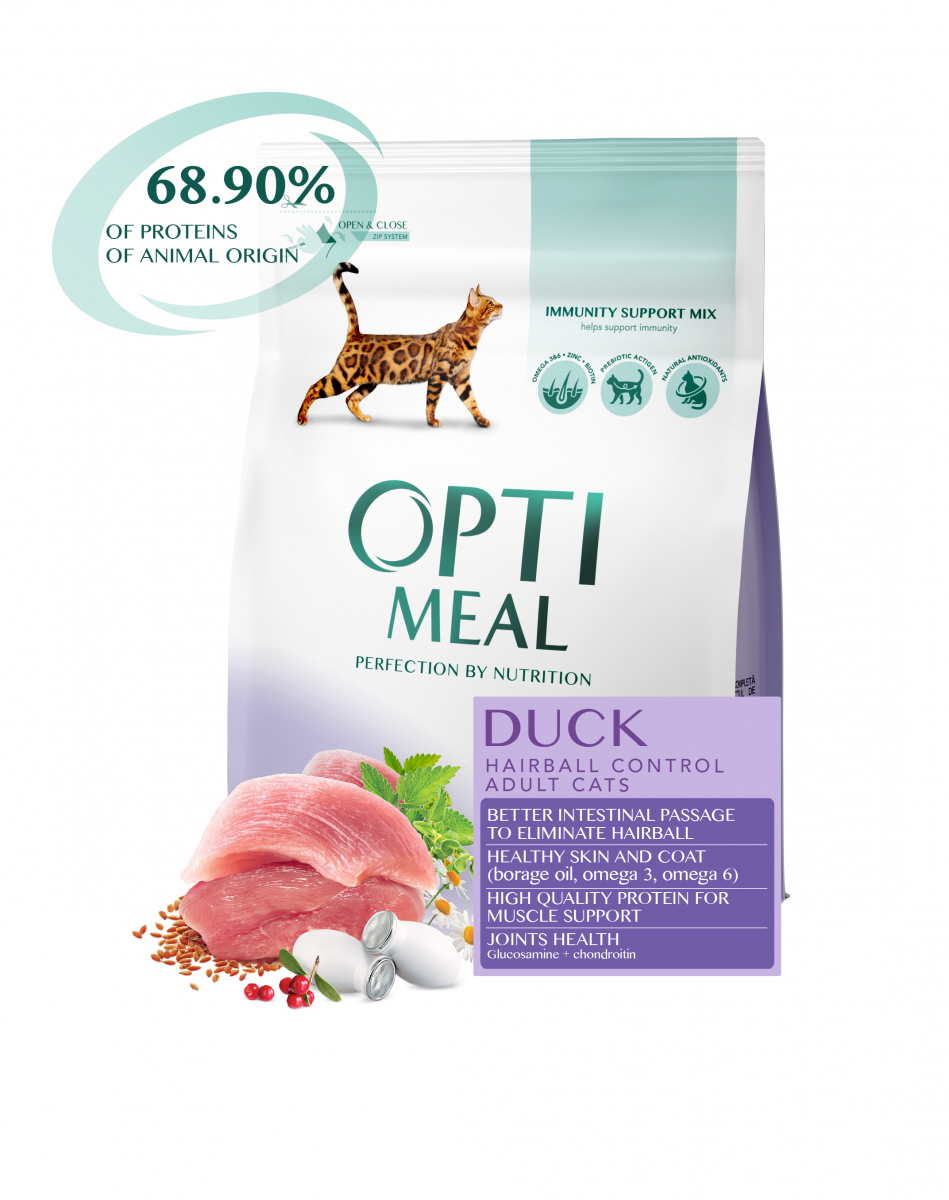 

Сухой корм для котов Optimeal Hairball 10 кг