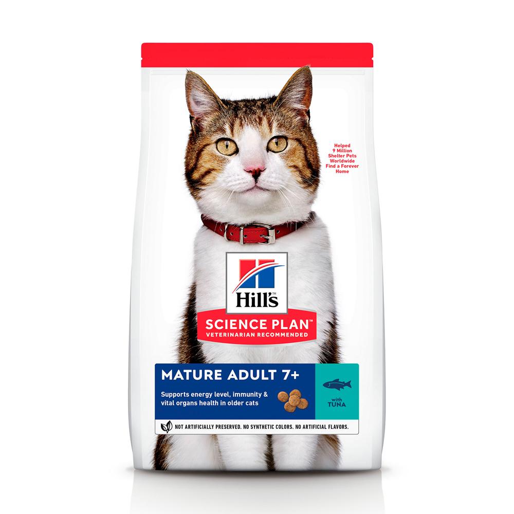 

Сухой корм для котов Hills Mature Adult 7+ Active Longevity with Tuna 1,5 кг (604101)
