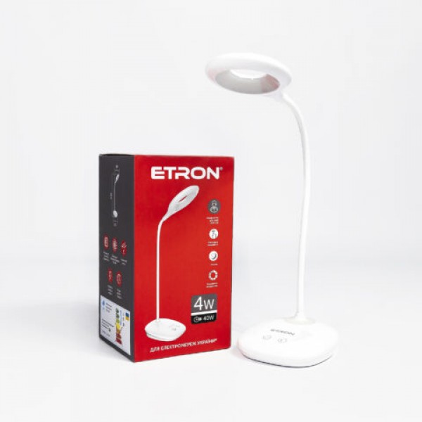

Умная настольная легкая светодиодная лампа ETRON Desk Lamp 4W со встроенным светорегулятором White (1000000655)