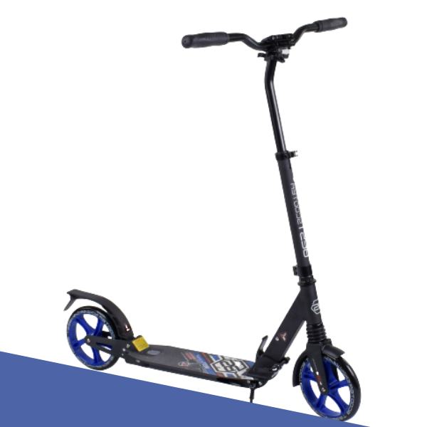 

Детский самокат двухколесный от 5 лет с двумя амортизаторами Best Scooter Колеса 20 см Синий (92088)