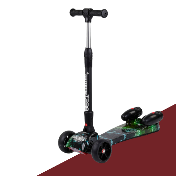 

Самокат детский трехколесный от 2 лет с дымом и турбиной Best Scooter Складной Разноцветный (100066)