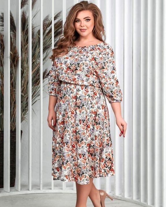 

Платье G&M k-77615 - Размер цвет оранжевый с белым, Платье G&M k-77615 54-56 Размер цвет оранжевый с белым