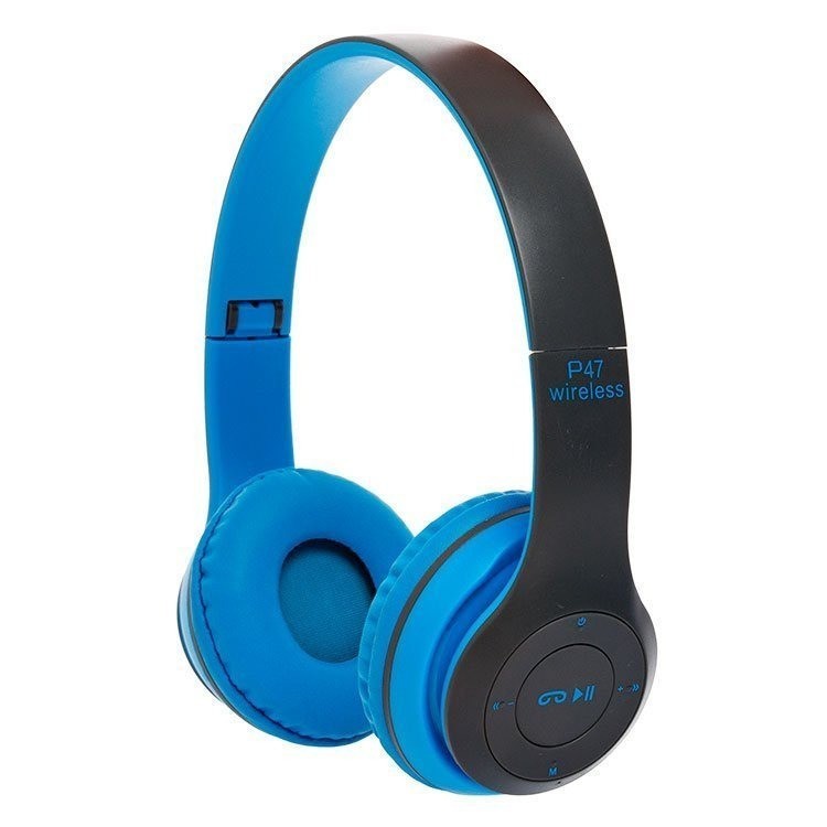 

Беспроводные наушники SmartUS Wireless P-47 Bluetooth MicroSD FM Радио Синий