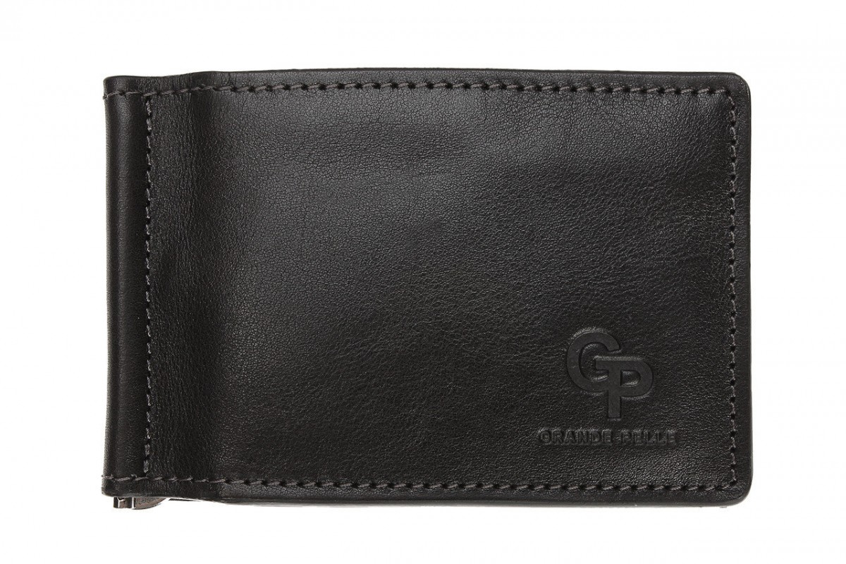 

Зажим для купюр Чоловічий Grande Pelle 105610 чорний