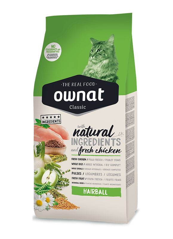 

Сухой корм Ownat Classic Hairball (Cat) для кошек для выведения шерсти, 4 кг
