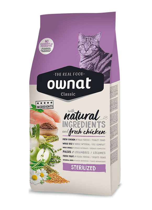 

Сухой корм Ownat Classic Sterilized (Cat) для стерилизованных котов и кошек, 15 кг