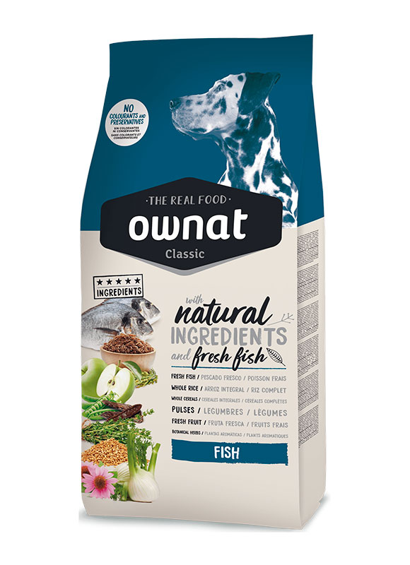 

Сухой корм Ownat Classic Fish (Dog) для взрослых собак с рыбой, 20кг