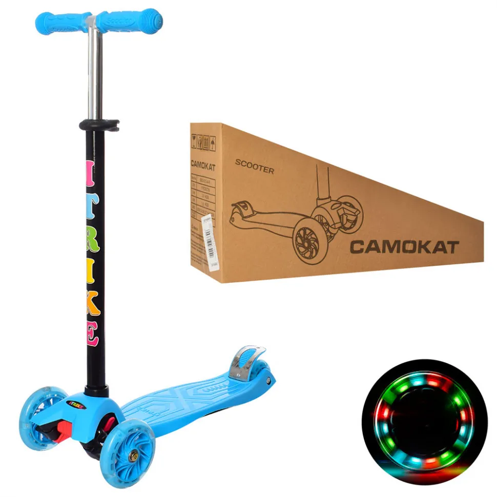 

Детский самокат трехколёсный MAXI JR 3-003-BL