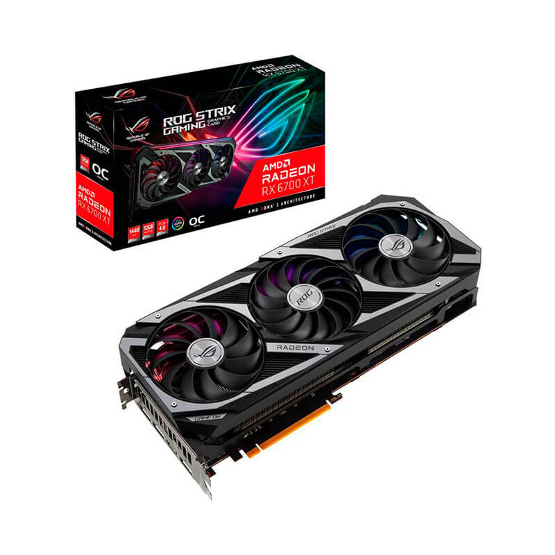 

Видеокарта AMD Radeon RX 6700 XT 12GB GDDR6 ROG Strix Gaming OC Asus (ROG-STRIX-RX6700XT-O12G-GAMING)