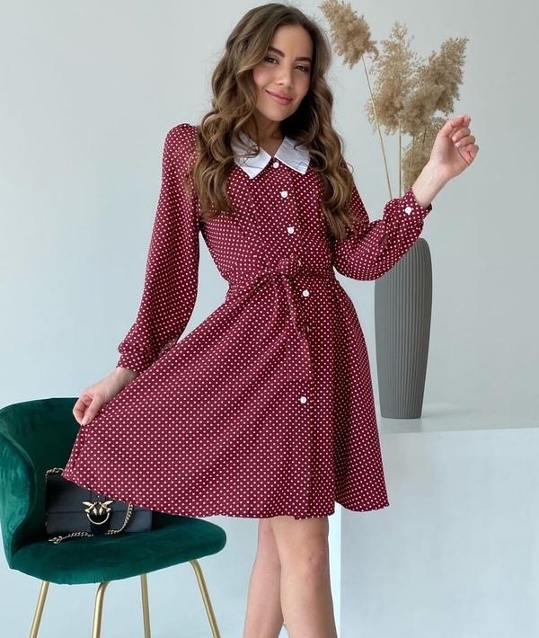 

Платье G&M k-78115 - Размер цвет бордовый, Платье G&M k-78115 46-48 Размер цвет бордовый