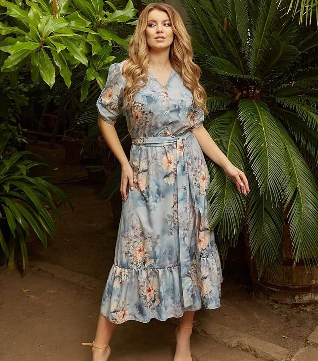 

Платье G&M k-79330 - Размер цвет голубой, Платье G&M k-79330 56-58 Размер цвет голубой