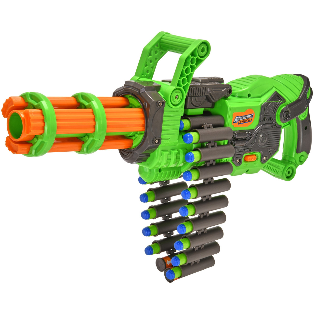 

Бластер Adventure Force Scorpion Rotating Barrel Auto Gatling Dart Blaster, Compatible NERF
