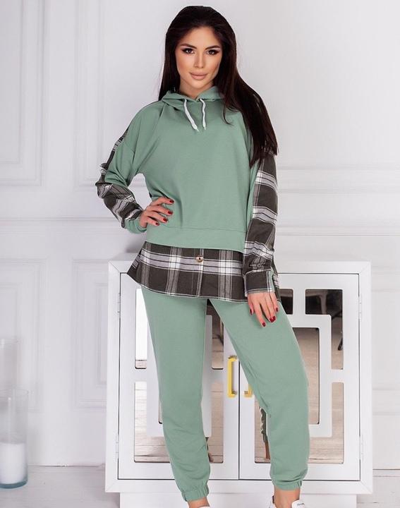 

Спортивный костюм G&M k-77631 42-44 Размер цвет оливковый