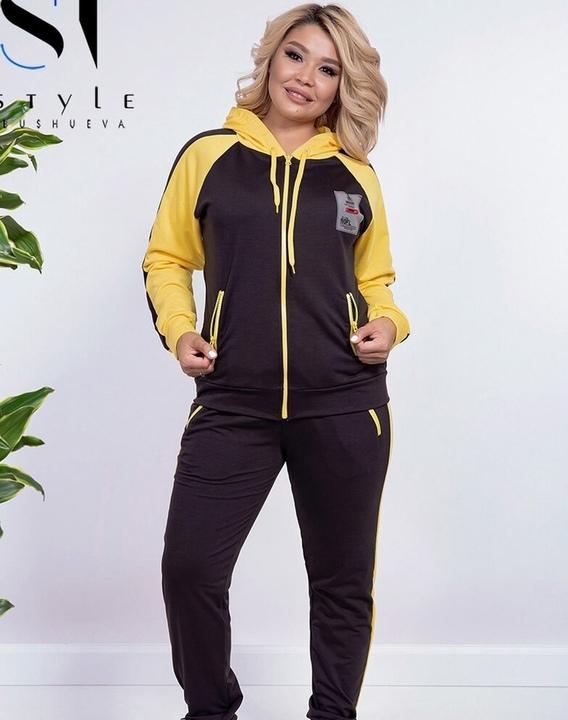 

Спортивный костюм G&M k-78725 48-50 Размер цвет черный/желтый