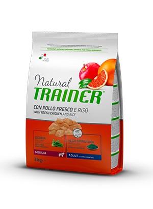 

Сухой корм для собак Trainer Natural Super Premium Adult Medium Con Pollo Fresco, Riso & Aloe Vera 12 кг (8015699006761)