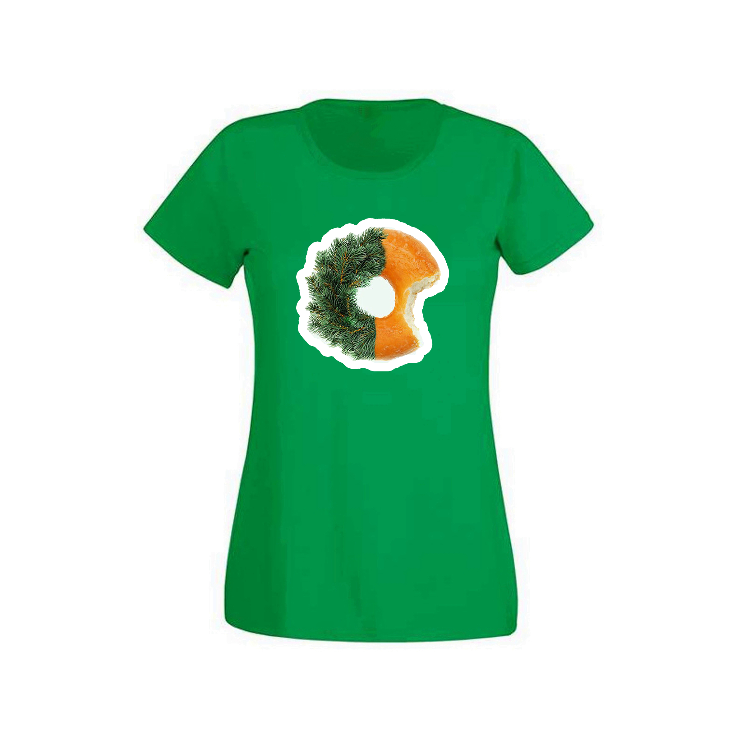 

Футболка женская ArtSvet черный пончик Зеленый XL ART2DPART