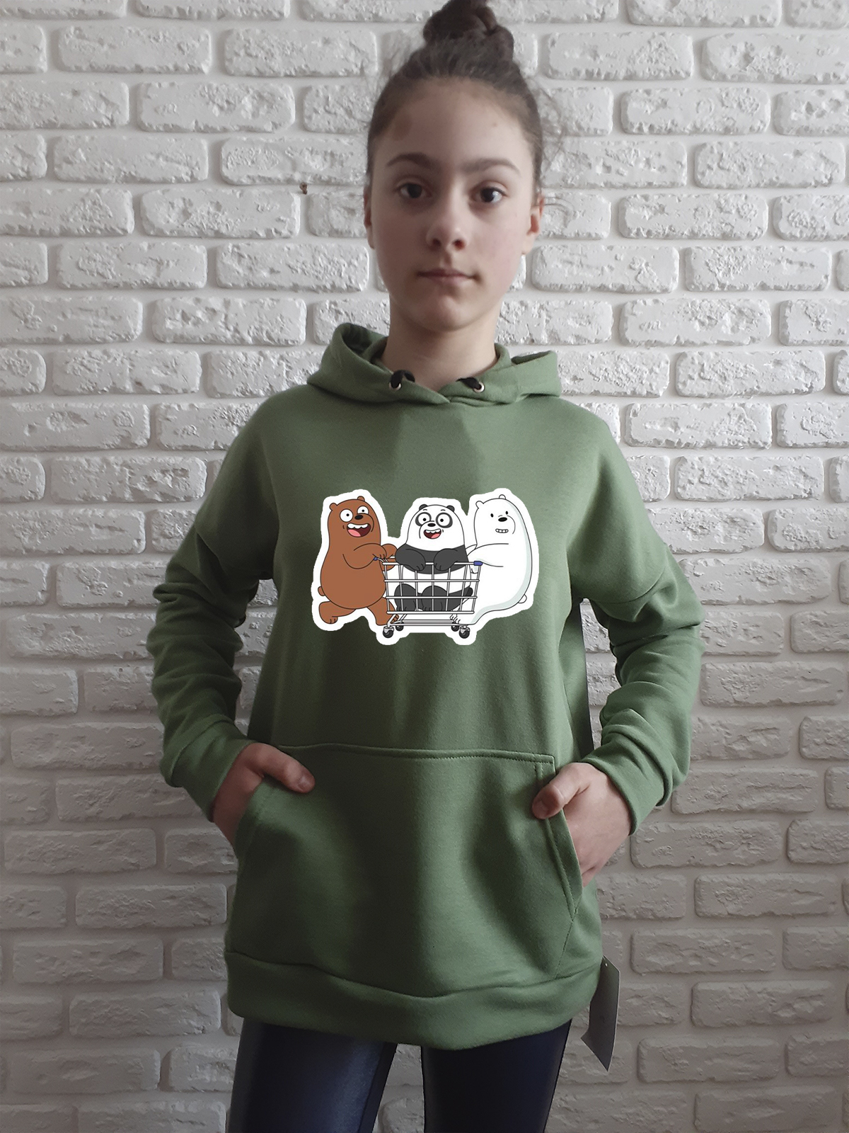 

Худи для девочек ArtSvet Вся правда о медведях (We Bare Bears) Зеленый 164 см ARTBEER1TSR