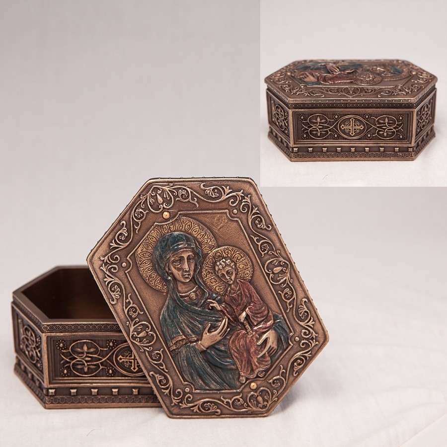 

Шкатулка Biblical Дева Мария и Иисус 6 см (75937 A4)