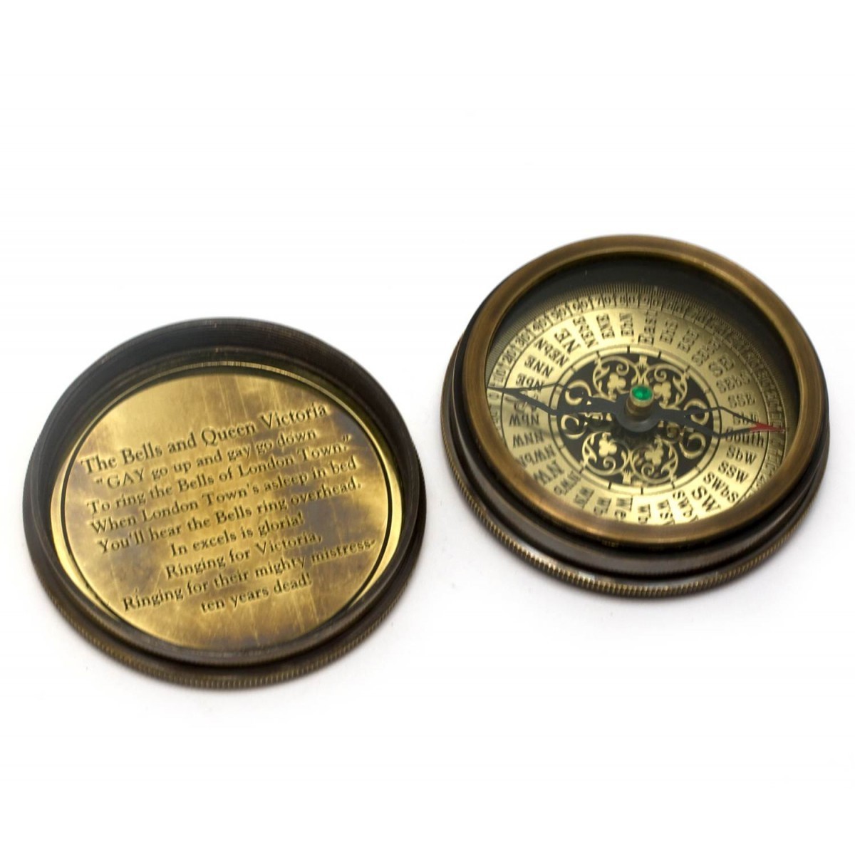 

Компас Victorian Pocket бронзовый с крышкой 60 мм 29275