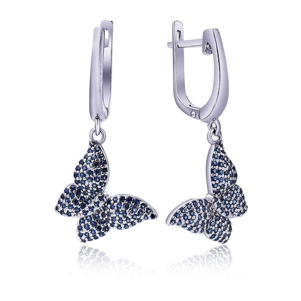 

Срібні сережки "Butterfly Sapphire"