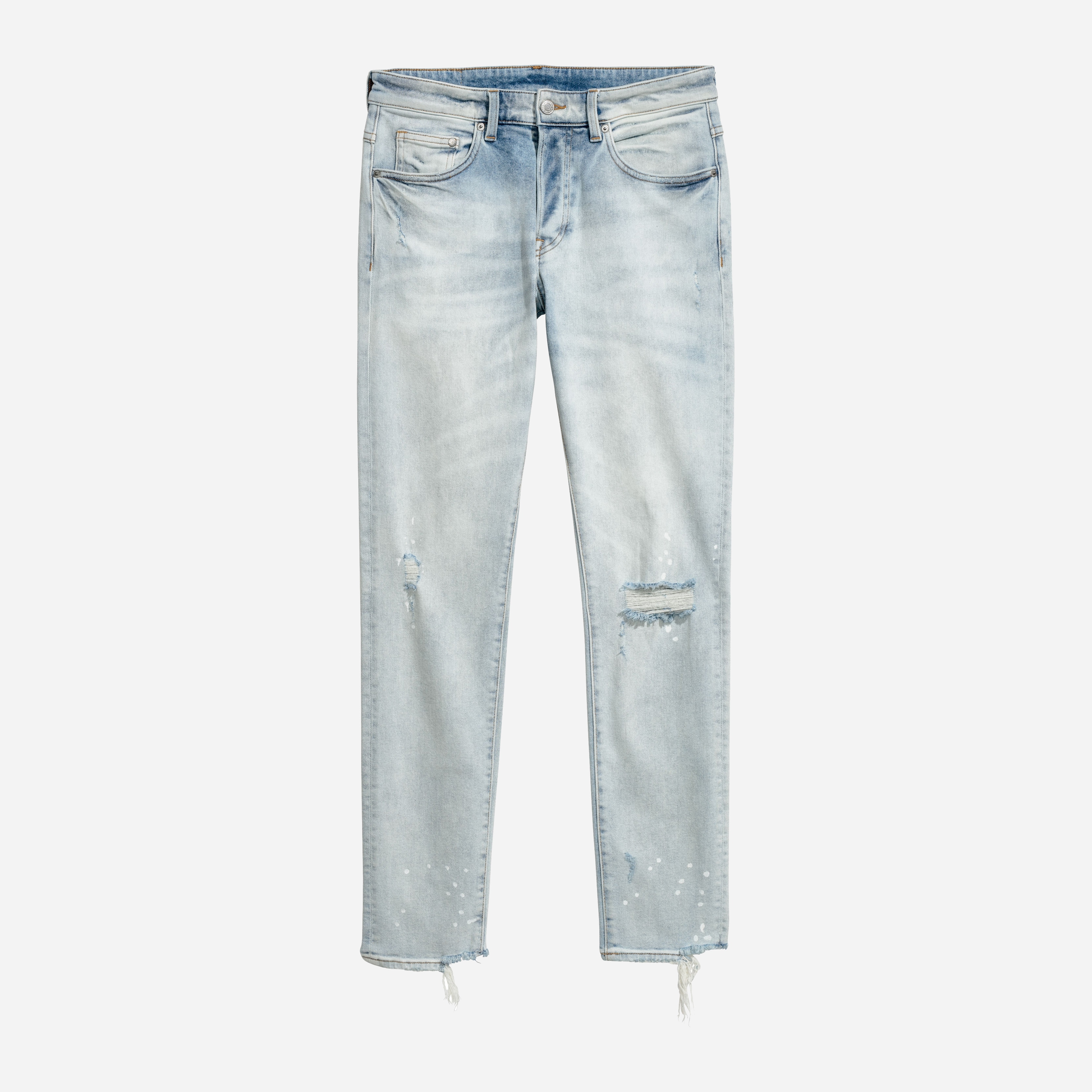 

Джинсы H&M 6072847-AEDR 28/34 Светло-синие с белым