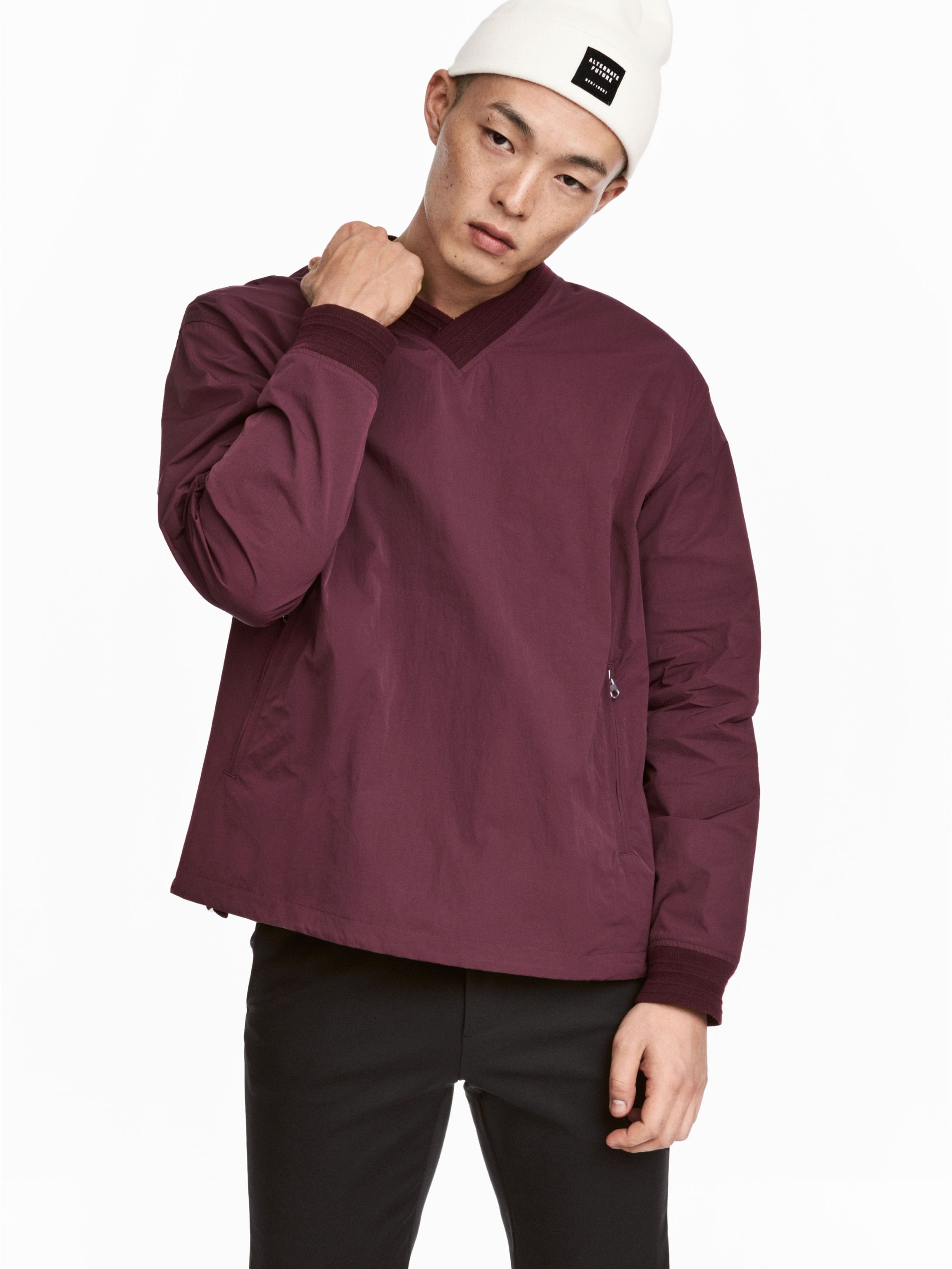 

Бомбер H&M 4561825-ACUK M Бордовый