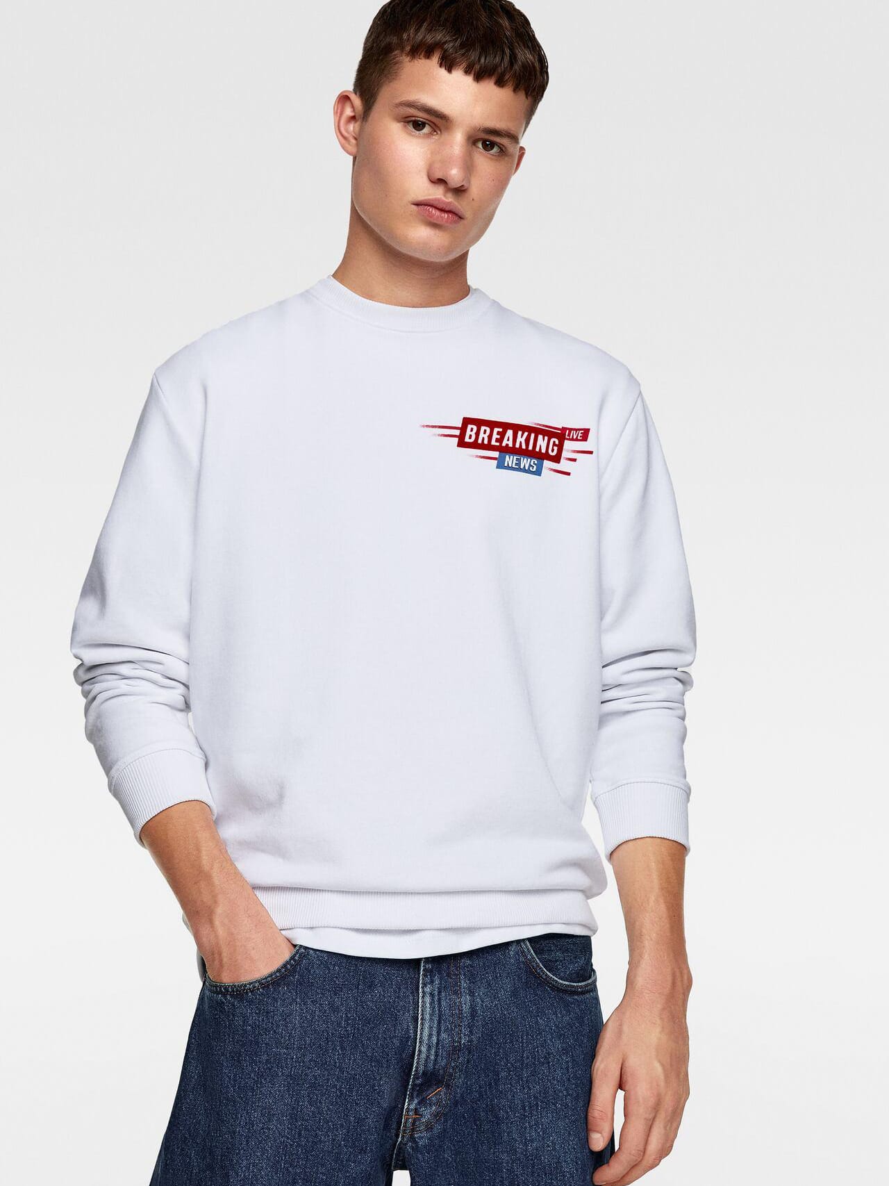 

Свитшот Zara 0962/312/250-AAPT S Белый