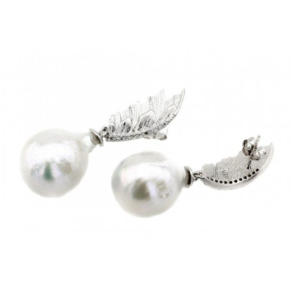 

Срібні сережки з бароковим перлами СС12080