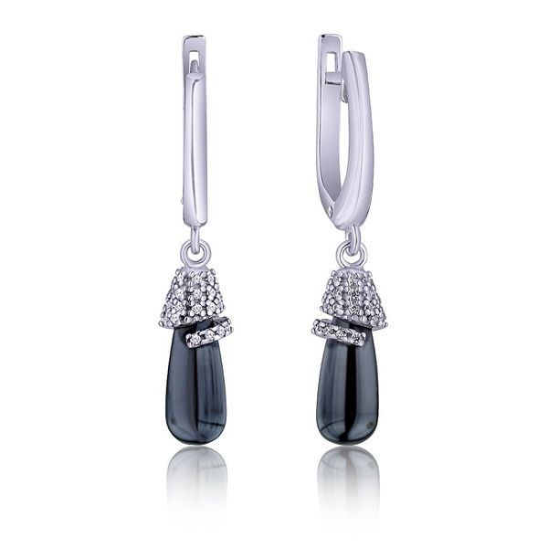 

Срібні сережки "Elegance black"