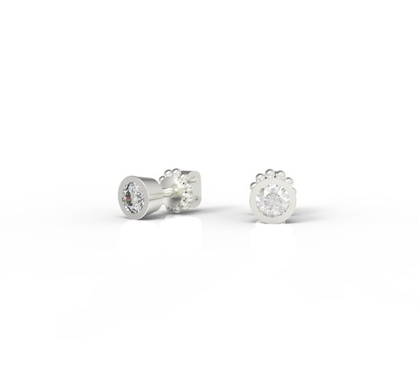 

Срібні сережки цвяшки "Greatness Diamond"