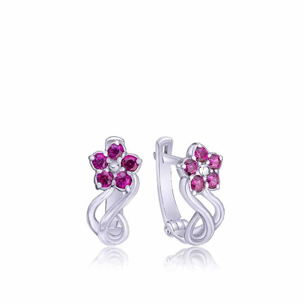

Срібні сережки "Areseli pink"