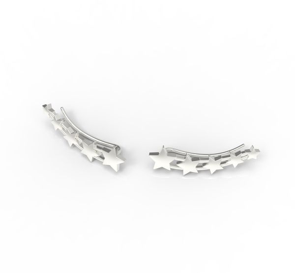 

Срібні сережки кафи "Stars Diamond"