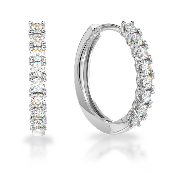 

Золоті сережки-кільця з діамантами "Rings"