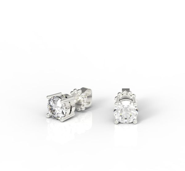 

Срібні сережки цвяшки "Shimmer Diamond"