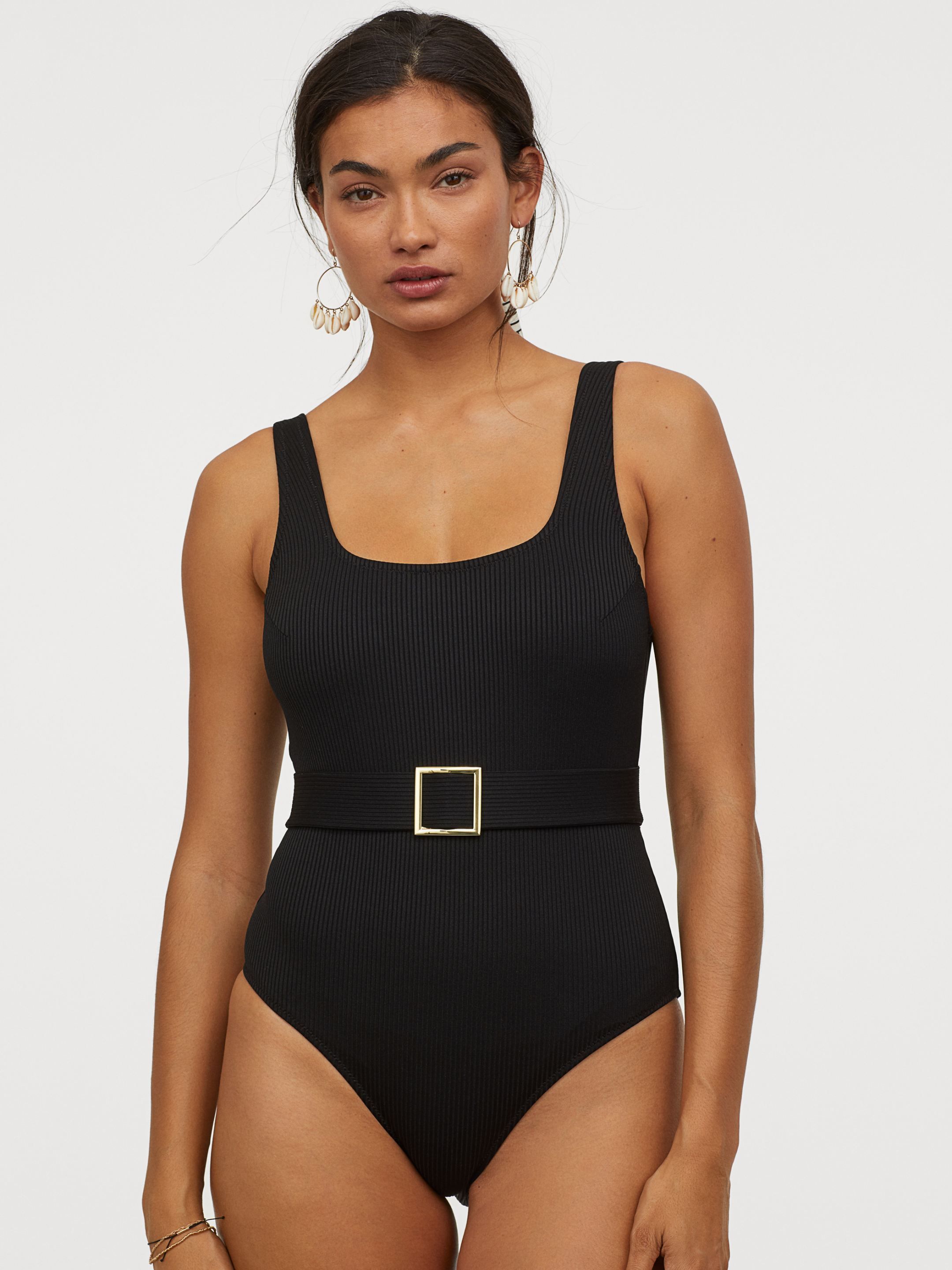 

Купальник слитный женский H&M 0809913-1  Черный, Купальник слитный женский H&M 0809913-1 38 Черный