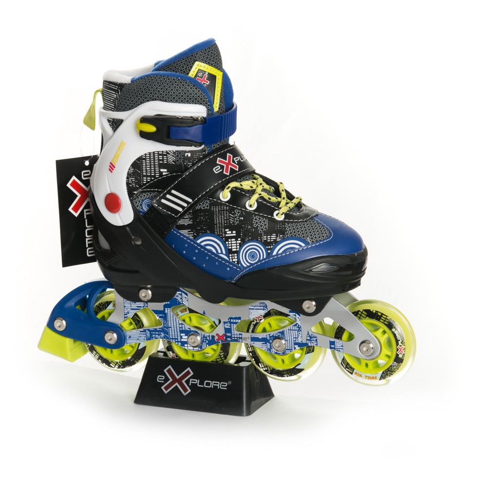 

Ролики Explore роликовые коньки раздвижные Explore TORPADO boys B размер 35-38 синий черный 1160