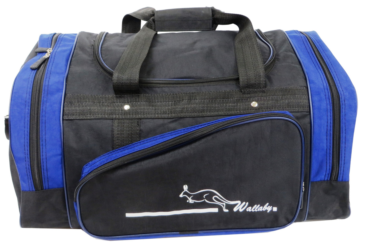 

Сумка дорожная средняя 38 л Wallaby 371-3 черная с синим
