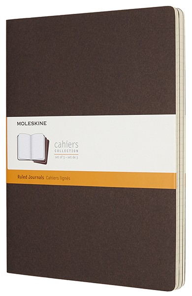 

Набір зошитів Moleskine Cahier великий 19 х 25 см в лінію коричневий