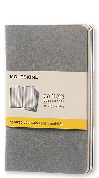 

Набір зошитів Moleskine Cahier кишеньковий 9 х 14 см в клітинку теплий сірий