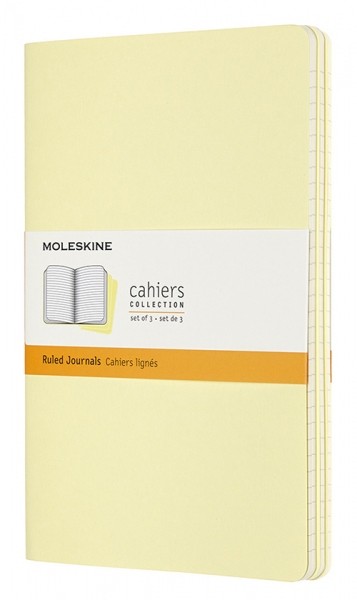 

Набір зошитів Moleskine Cahier середній 13 х 21 см в лінію ніжний жовтий