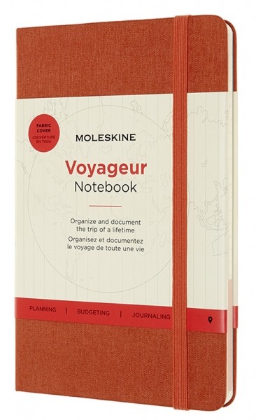 

Блокнот Moleskine Voyageur 11,5 х 18 см червоний гібіскус